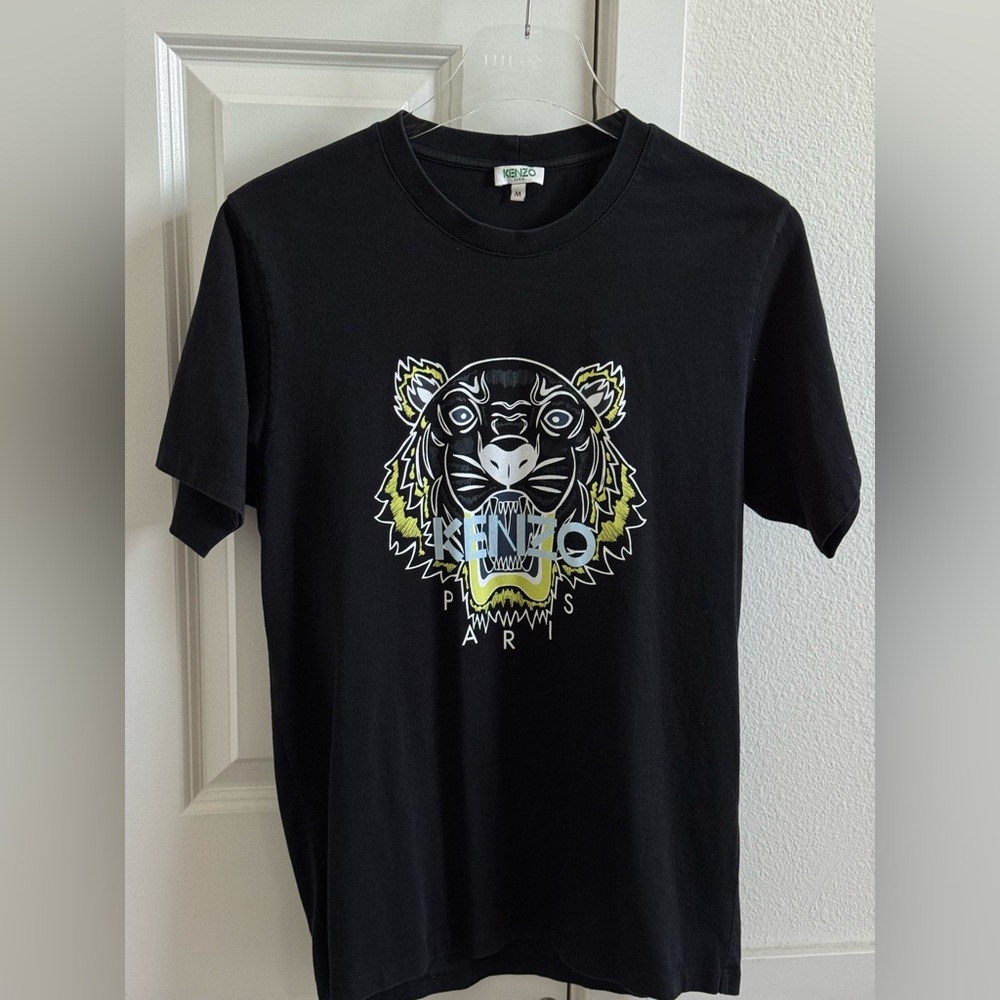 Kenzo Black Short Sleeve Tee with Iconic Tiger Design